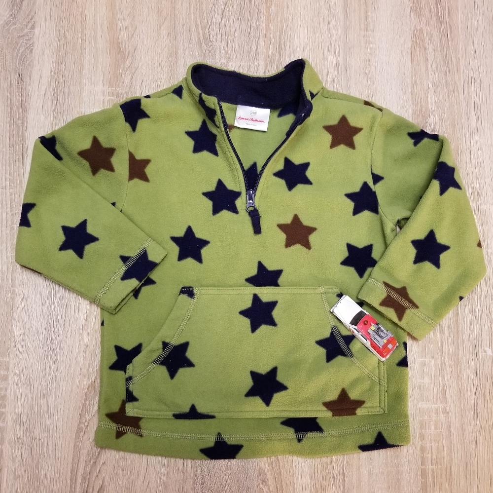 2010 vguc Hanna Andersson 100 4T green-zip star fleece WARM with YKK zipper - Picture 8 of 8